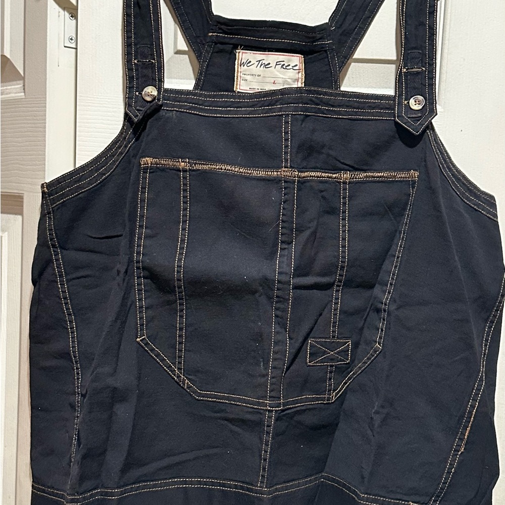 We The Free Dark Denim Overall Shirt